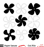 Mini Flower Pinwheel Spinners-Free Cut File