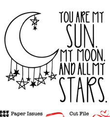 Moon and Stars-Free Cut File