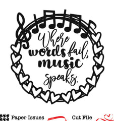 Music Speaks-Free Cut File