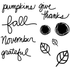 Grateful Leaves November Free Cut File