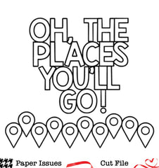 Oh, The Places You'll Go Dr.Seuss-Free Cut File