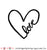 Love Script Heart-Free Cut File