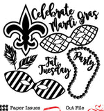 Party Like Mardi Gras-Free Cut File