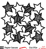 Patterned Stars Background-Free Cut File