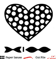 Polka Dot Heart & Bow Free Cut File