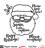 Santa, Please Stop Here-Free Cut File