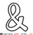 Scalloped Stitching Ampersand-Free Cut File