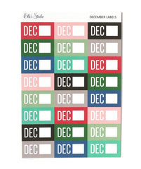 December Cut Apart Labels-Elle's Studio Dec