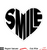 Smile Stitching Heart Background-Free Cut File