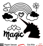 Magic Unicorn Spring Crop Free Cut File