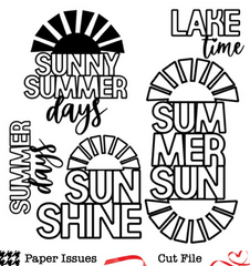 Summer Sun Titles-Free Cut File