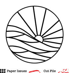 Sunny Rays and Waves Circle-Free Cut File