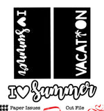 I Heart Summer Vacation TN Pages-Free Cut File