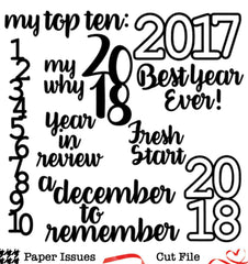 My Top Ten of The Year-Free Cut File