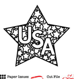 USA Star- Free Cut File