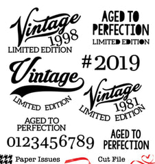 Vintage Aged To Perfection-Free Cut File