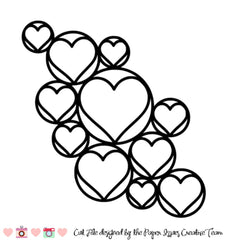 Open Hearts Circles-Free Cut File