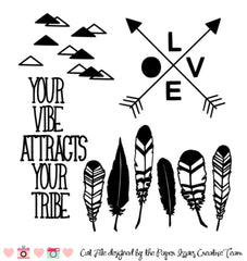 Your Vibe Attracts Your Tribe Free Cut File